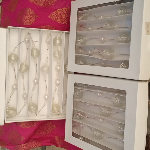 vintage Kurt S Adler Set of 3 Boxes Christmas Garland Beaded Strands w Box - Picture 1 of 16